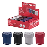 Точилка ErichKrause Flask Classic, 1 отверстие, с контейнером, МИКС