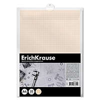 Бумага для черчения А4, 20 листов, ErichKrause, в пластиковой папке