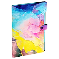 Папка А4, 5 отделений, Collision XS, 600 мкм, на кнопке, с рисунком