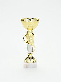 Кубок 193F, наградная фигура, золото, подставка мрамор, 18×7×7 см