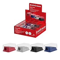 Точилка ErichKrause Base Mini Classic, 1 отверстие, с контейнером, МИКС