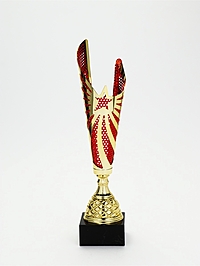 Кубок 187 С, наградная фигура, золото, подставка мрамор, 37×8.5×8.5 см