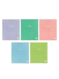 Компл тетр из 10шт 24л лин КПК "Пастель", обл мел карт, блок №2, 5 видов 10991559