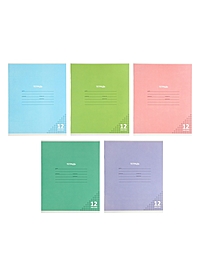 Компл тетр из 10шт 12л кл КПК "Пастель", обл мел карт, блок №2, 5 видов 10991546