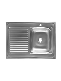 Мойка кухонная ZEIN, накладная, правая, 0.4 мм, 80*60*16 см, 1 1/2’’, без сифона