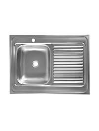 Мойка кухонная ZEIN, накладная, левая, 0.4 мм, 80*60*16 см, 1 1/2’’, без сифона
