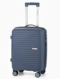 Чемодан 20", РР, 38*22*56, отд на молнии, код замок, 4 колеса, голубой