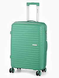 Чемодан 24", РР, 43*26*66, отд на молнии, код замок, 4 колеса, зеленый
