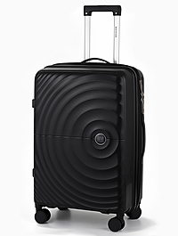 Чемодан 24", РР, 43*26*66, отд на молнии, код замок, 4 колеса съем, черный