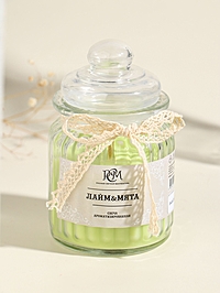 Ароматическая свеча в банке «Лайм и мята», 180 г, 45 ч