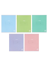 Компл тетр из 10шт 12л лин КПК "Пастель", обл мел карт, блок №2, 5 видов 10991548