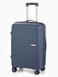 Чемодан на колёсах, 24", РР, кодовый замок, 43×26×66, см, голубой