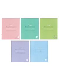 Компл тетр из 10шт 12л кос лин КПК "Пастель", обл мел карт, блок №2, 5 видов 10991551