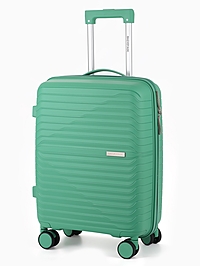 Чемодан на колёсах, 20", РР, кодовый замок, 38×22×56 см, зелёный
