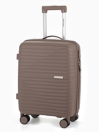 Чемодан на колёсах, 20", РР, кодовый замок, 38×22×56 см, бежевый