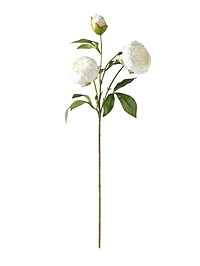 Цветы искусственные "Пион Бьорг" d-8,5 см 65 см, белый