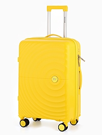 Чемодан на съёмных колёсах, 24", РР, кодовый замок, 43×26×66 см, жёлтый
