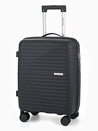 Чемодан на колёсах, 20", РР, кодовый замок, 38×22×56 см, серый