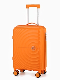Чемодан на съёмных колёсах, 20", РР, кодовый замок, 38×22×56 см, оранжевый