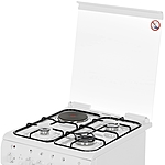 Плита комбинированная De Luxe 506031.00гэ (кр) белый