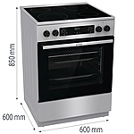 Плита электрическая Gorenje GECS6C70XC нержавеющая сталь