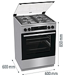 Плита комбинированная Gorenje GKS6C72XF нержавеющая сталь