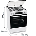 Плита комбинированная Gorenje GKS6C70WA белый