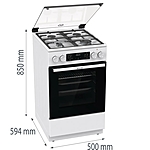 Плита комбинированная Gorenje GK5C40WF белый