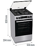 Плита комбинированная Gorenje GK5C41SF серый