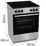 Плита электрическая Gorenje GEC6A11SG серый