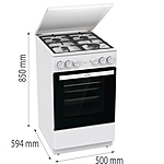 Плита комбинированная Gorenje GK5A42WF-B белый