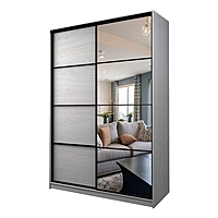 Шкаф – купе Max-МШ-23-6-16-15, 1600×600×2300 мм, с зеркалом, цвет ясень анкор светлый