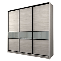 Шкаф – купе Max-МШ-23-6-27-999, 2666×600×2300 мм, цвет ясень шимо светлый / стекло светло-серое