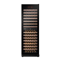 Винный шкаф MAUNFELD MBWC-415D171, 14 полок, 415 л, 171 бутылка, 2 климатические зоны, чёрный