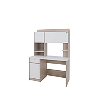 Стол компьютерный «Котофей», 1240×600×1700 мм, цвет ясень шимо светлый/белый шёлк