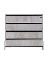 Комод для хранения «Некст – 1», 1040×500×1000 мм, цвет цемент светлый/чёрный