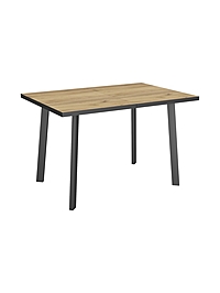 Стол кухонный раскладной «Робин», 1200(1650)×800×750 мм, цвет дуб золотистый/опоры прямые чёрные