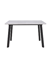 Стол кухонный раскладной «Робин», 1200(1650)×800×750 мм, цвет цемент светлый/опоры прямые чёрные