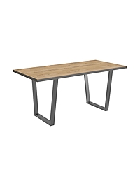 Стол кухонный раскладной «Робин»,1200(1650)×800×750 мм, цвет дуб золотистый/опоры трапеция чёрные