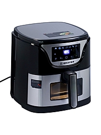 Аэрогриль BRAYER 2037BR,1500Вт,5л,7 программ,200°С, LCD-дисплей таймер,решетка,черно-серый