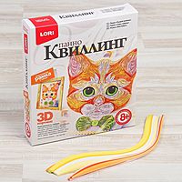 Квиллинг-панно "Рыжий котёнок"