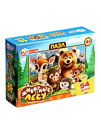 Пазл «Животные в лесу», 17.5×13 см, 54 детали