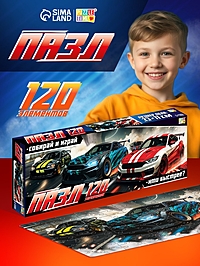 Пазл «Гонка без тормозов», 120 деталей