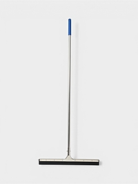 Водосгон для пола с металлическим черенком, основание нержавеющая сталь, одинарная резинка, 55 см