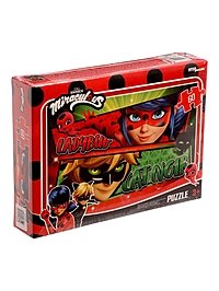 Пазл «Леди Баг и Супер-Кот», 60 деталей