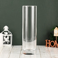 Ваза для цветов «Флора», d=7.5 см, h=26.5 см, толщина стекла 2.2 мм, прозрачная