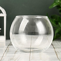 Ваза для цветов «Флора», d=6.5 см, h=7.9 см, стекло, прозрачная