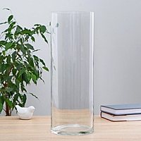 Ваза для цветов «Трубка-147», 6.2 л, h=40 см, d=14 см, толщина стекла 2 мм, прозрачная