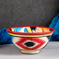 Пиала узбекская Риштанская Керамика «Атлас», 100 мл, d=8.5 см, разноцветная