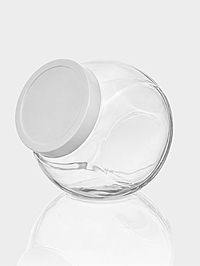 Банка с крышкой BELLA  1700 мл (белая крышка)